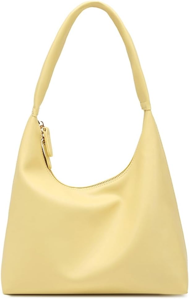 Slouchy PU Leather Hobo Bags Women Trendy Underarm Shoulder Bag Crescent Crossbody Purses College Travel Tote Handbag 2026