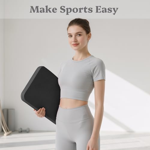 Foldable Yoga Mat Non Slip, Pilates Fitness Mats - 72" x 24" x 0.16" Extra Width ＆ Thick, Anti-Tear Exercise Mat with Carrying Strap and Bag, Workout Mats for Stretching,Yoga Studio,Gym or Home Workouts by Vkotniku - Image 3