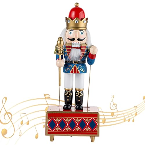 Caja de música de Navidad de madera Cascanueces infantil decoración 7