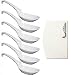 Ladle Melamine Hook Soup Spoons with Pan Scraper, 6 Pack, White