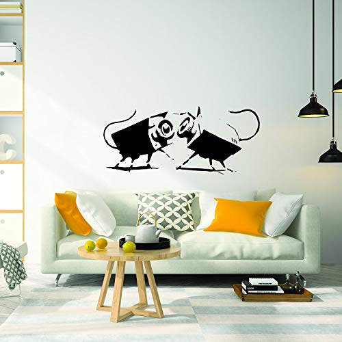Autocollant vinyle CCTV Banksy : sticker mural graffiti noir - 7