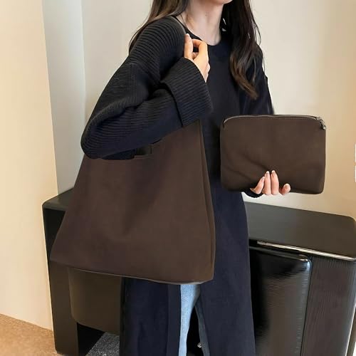 Image of Leather Bag for Women Hobo Bag Handle Handbag Soft Shoulder Purse Large Handbag for Everyday Travel Durable Purse