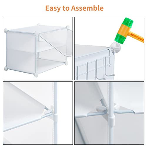 Yihata Shoe Rack Organizer, 24 Pair Shoe Storage Cabinet With Door Expandable Plastic Shoe Shelves 6 Tier Shoe Rack For Closet Entryway Hallway Bedroom (White) #TOP3