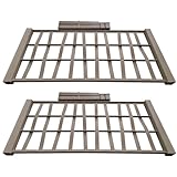 2 x Kreher® XL Rankgitter, Spalier mit Pflanzkasten aus robustem Kunststoff. In verschiedenen Größen und Farben. Top für Garten, Terrasse und Balkon! (Breite Spalierrückwand in Taupé)