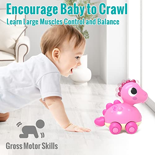 Hola Baby Toys For 12-18 Months Baby Crawling Toys Touch & Go Musical Light For Baby Girl Toys - Infant Toys Gifts Toys For 1 To 2 3 Year Old Girl, Musical Toy For Age 1 2, 12 To 18 Months, Pink #TOP1