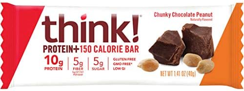 thinkThin Protein & Fiber Bars, Chunky Chocolate Peanut, 1.41 Ounce (20 Count)