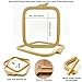 Nurge Square Embroidery Hoop - Plastic Cross Stitch Frame for Needlepoint & Embroidery - Adjustable Craft Hoop - Beige - No:3 (Medium)