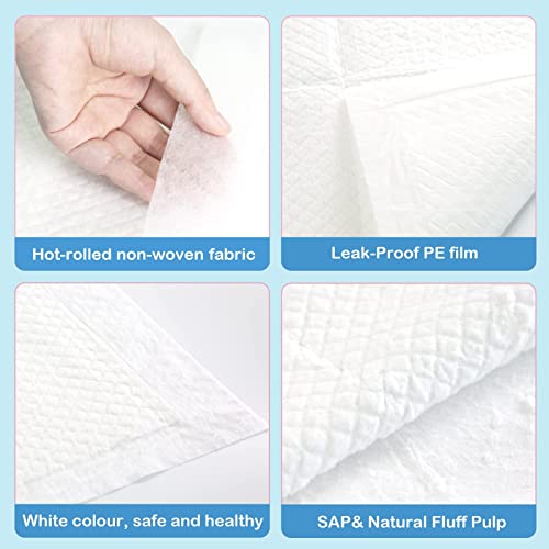 Sofyfine Disposable Changing Pads For Baby 17X24 (100 Count), Heavy Absorbent Diaper Underpads For Changing Table, Waterproof Toddler Pee Pad (White, 30G/Piece, 2G Sap) #TOP3