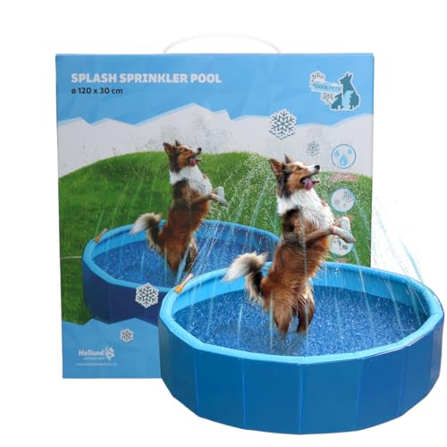 Coolpets Matte mit Sprinklern - 100 cm - Mit Sprinklern - Hundedusche - Bad - Wasser - Spielzeug - Springbrunnen - Kühlung - Pool - Hund