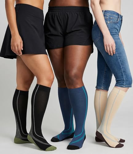Image of FuelMeFoot 3 Pack Copper Compression Socks - Compression Socks Women & Men Circulation - Best for Medical,Running,Athletic