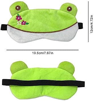 Creative Plush Cartoon Frog Eye Mask Fluff Cute Sleep Mask Eyeshade (Ms. Frog)