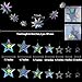 Cheerland Iridescent Star Garland Decorations Holographic Hanging Star Party Decoration Galaxy Birthday Decor Ramadan Eid Twinkle Star Banner Backrop Alien Space Celestial Theme Party Supplies