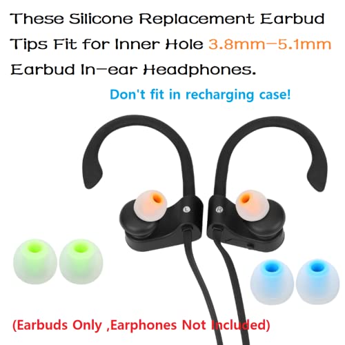 Image of Earbud Tips Earbud Replacement Pieces Silicone Soft and Comfortable Compatible with Senso, Tozo, Sony & Other Inner Hole 3.8mm -5.1mm Earbud in-Ear Headphones 9 Pairs S /M /L