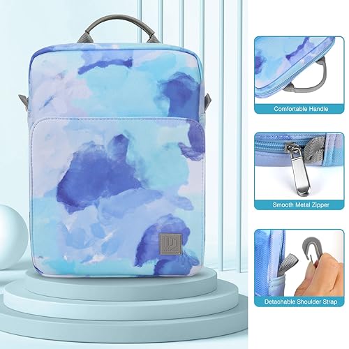 Image of Dadanism 9-11 Inch Tablet Sleeve Bag Carrying Case with Shoulder Strap for iPad (A16) 11 inch, iPad 10th Gen 10.9 inch, iPad Air M4 /Pro M5 11 inch, iPad 9 /8 /7th 10.2 inch, Galaxy Tab A11+ Plus 11 inch,Graffiti blue