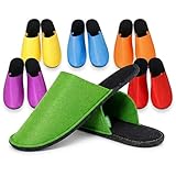 diMio Deluxe Gästehausschuhe Set – 6 Paar rutschfeste, bequeme Hausschuhe aus...