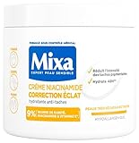 Mixa - Crème Niacinamide Correction Éclat - Crème Hydratante Anti-Taches au Beurre de Karité, à la Niacinamide et à la Vitamine C - Adaptée au Visage, Corps et Mains - Hypoallergénique - 400ml