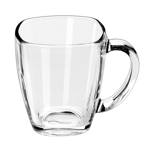 Libbey 14-Ounce Clear Tempo Square Mug, Set of 12