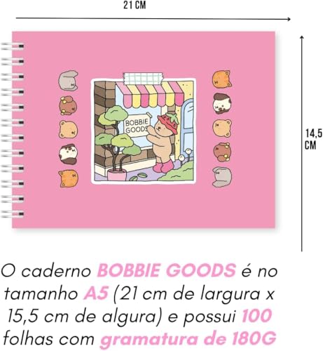 Livro de Colorir Bobbie Goods 50 Folhas 180Gramatura Caderno de Desenho Pintura Coloring Book Bob Bo