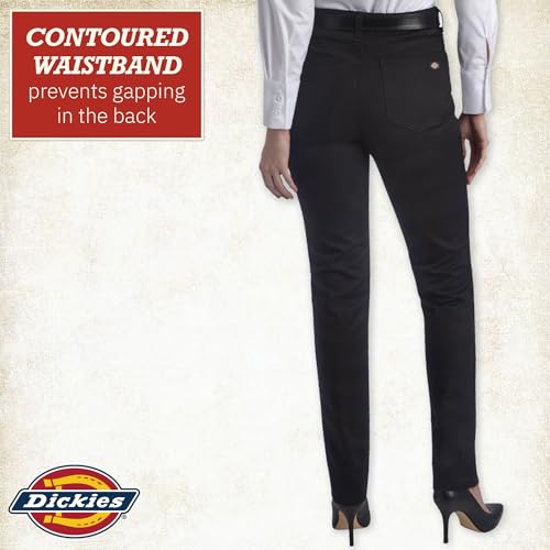 Dickies Womens High Rise Skinny Twill Pants, Rinsed Black, 27 US - image 6