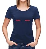Camiseta impresa en Holanda Karma, Spiritual, Urban, Motivation Woman t-Shirt Navy Small