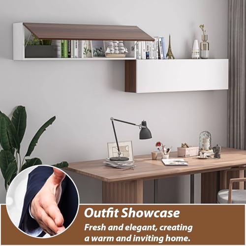 Armario de pared de madera maciza duradero con puerta elevable de alta gama 5