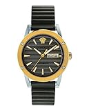 Versace Reloj Theros gris de 42 mm para hombre VEDX00219, Oro, Theros