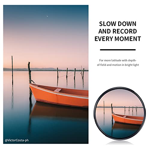 K&F CONCEPT 49mm ND64 Filter, Waterproof 6 stop Neutral Density Filters with 28-layer Coating Fixed ND for Camera Lens (Nano-X Series) - Image 2