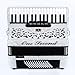 Accordion with 72 bass and 34 keys, suitable for beginners, students, and professionals, equipped with convenient straps and backpacks (white)