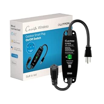Lutron Caséta Weatherproof Outdoor Smart Plug for Landscape Lighting