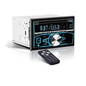 BOSS Audio Systems 850BRGB Car Stereo System – Double Din, Bluetooth Audio and Calling Head Unit, Aux In, USB, CD Player, Multi Color Illumination, AM/FM Radio Receiver, Hook Up To Amplifier