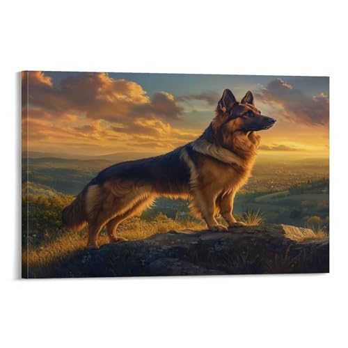Tableau Berger Allemand 30x45cm | Décoration Murale Toile Maison