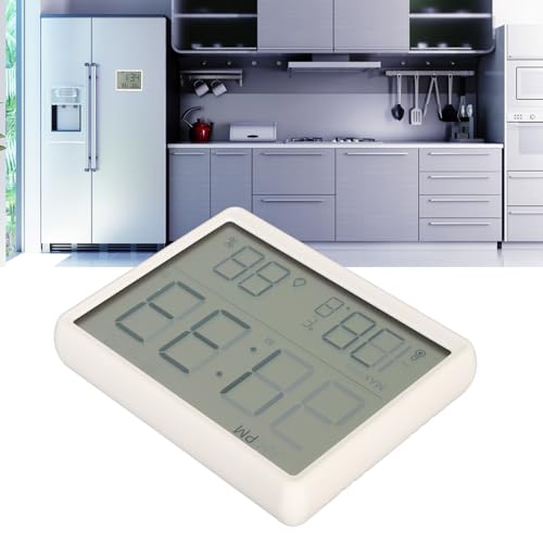 Despertador Digital, Relógio Digital 12/24 Horas Com Monitor de Umidade de Temperatura Interna e Gra
