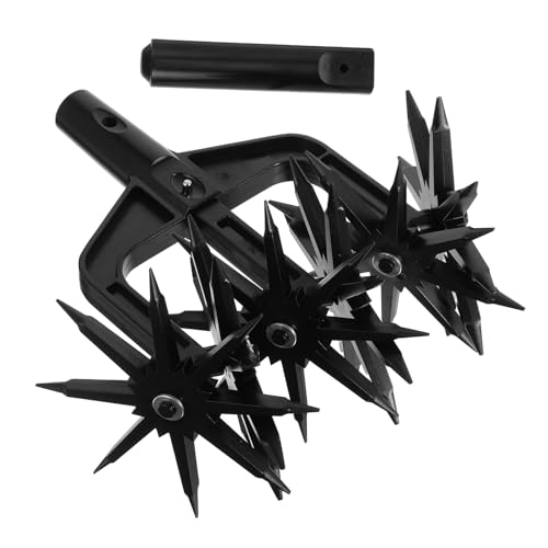 DEARMAMY Scarificateur Rotatif Manuel pour Jardin, Outil de Jardinage Rotatif Léger en Plastique, Dispositif Manuel de Décompactage des Sols pour Pelouse et Culture, Cultivateur de Terre