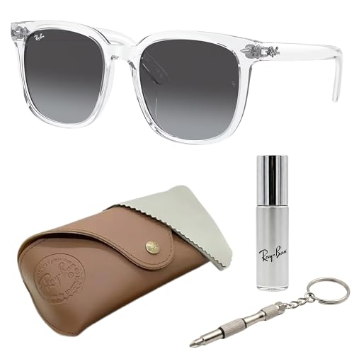 Image of Ray-Ban RB4401D Square Shaped Sunglasses for Men & Women with Official RAYBAN Eyewear Kit