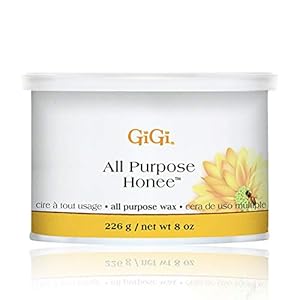 GiGi All Purpose Honee Wax – Hair Removal Wax for Face, Body & Brazilian Waxing with Beeswax Formula, 8 oz