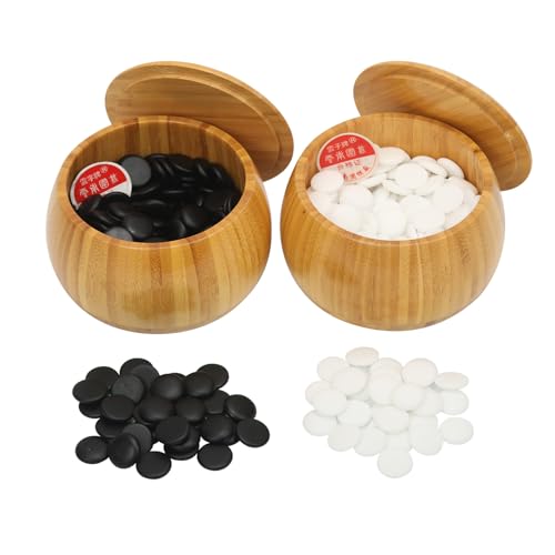 VPH Bamboo Go Game Set - Tablero reversible 19x19 miniatura 5