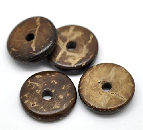 200 Pcs Brown Coconut Wood Beads Spacer Beads For Diy Bracelet Necklace Jewelry Making #TOP1
