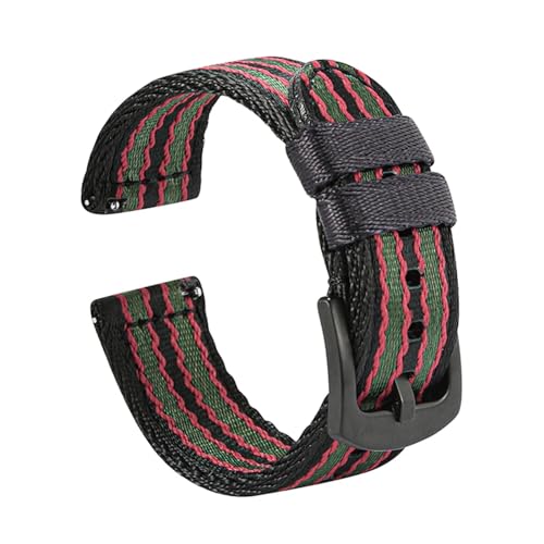 Bracelet de montre en nylon 22 mm FYYFSU finitions acier