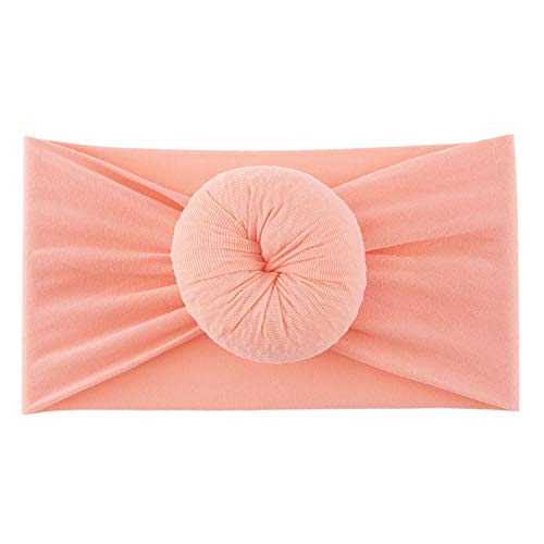 Lawie 12 Pack Elastic Stretchy Super Soft Donut Top Knot Wide Nylon Headbands Hairband Turban Headwraps Hair Bows Accessories For Kids Toddler Infant Newborn Baby Girl Bulk #TOP2