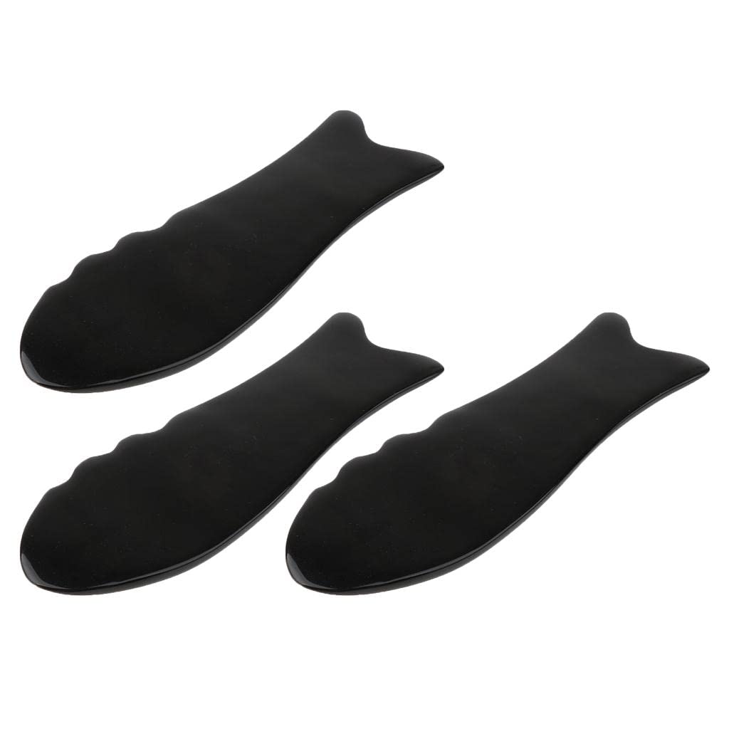 Saz dekor manual fish shaped gua sha board full body spa self massage scraping tool 3x | Massage machine for pain relief