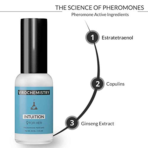 Virochemistry Pheromones To Attract Men For Women (Intuition) - Elegant, Ultra Strength Organic Fragrance Body Perfume (1 Fl. Oz)(Human Grade Pheromones To Attract Men) #TOP2