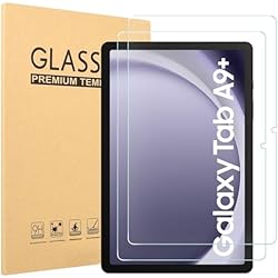 Caweet Screen Protector for Samsung Galaxy Tab A9+ / A9 Plus 11 Inch 2023 Released, 9H Hardness HD Tempered Glass Film Guard, 2 Pack