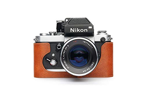 TP Original Nikon F2 F2A F2AS 専用 ブルタイプ 本革 ボディケース 赤茶色