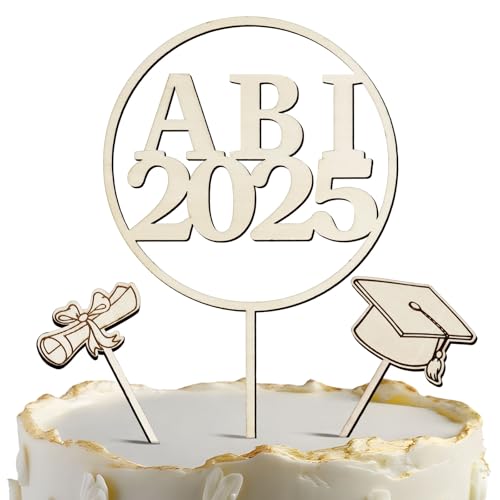 3pcs Wooden Cake Topper 2023 in German of 2 Sizes