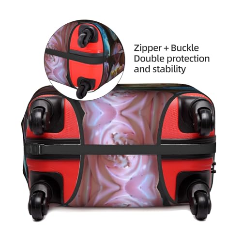 Housse de bagage de voyage extensible et lavable blanche taille S - 4