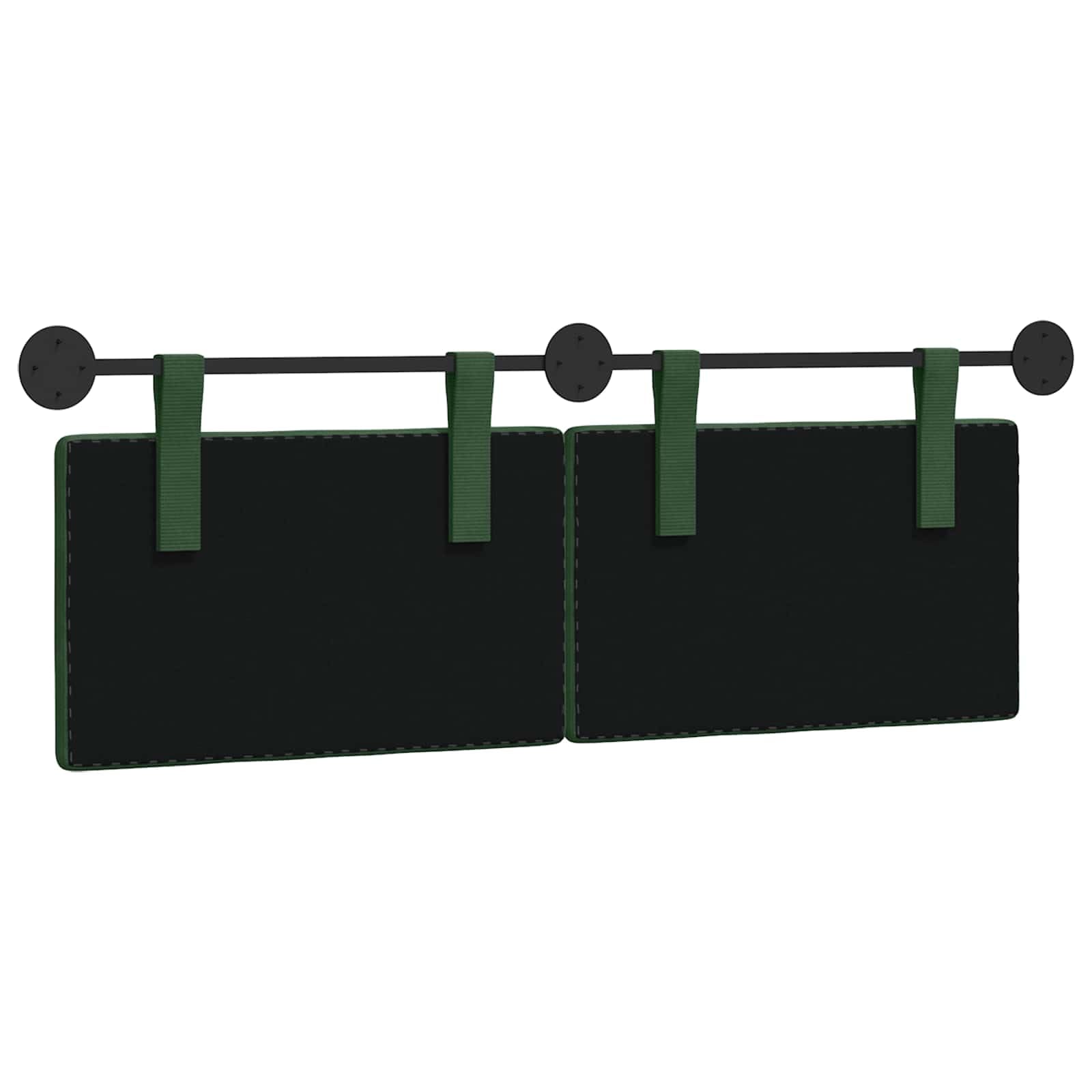 Cabecero colgante de pana, 130 x 55 x 5 cm, juego de 2 unidades con lazos para colgar extraíbles, montaje en pared, acolchado suave para dormitorio, habitación de invitados, accesorios de cama