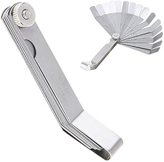 OriGlam Offset Feeler Gauge Set with 16 Blades, Standard Metric Offset Valve Feeler Gauge for Measuring Gap Width/Thickness 0.05mm - 1.0mm
