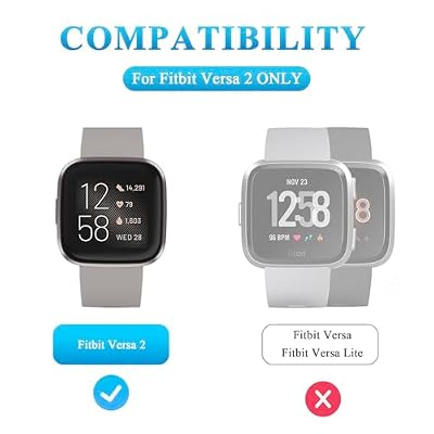 Vanjua Charger for Fitbit Versa 2 (Only), Replacement USB Charging Cable Dock Stand Compatible with Fitbit Versa 2 Smart Watch (Black)