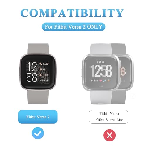 Vancle Charger for Fitbit Versa 2 (Only), Anti-Slip Charging Stand Dock with 4.1Ft USB Cable Cord for Fitbit Versa 2 Smartwatch (Not for Versa/Versa Lite)