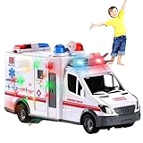 Conception réaliste: ce jouet ambulancier reproduit chaque détail d'une vraie ambulance avec sa taille de 7,9x5,9 x 2,8 pouces, offrant aux enfants une expérience de mission de sauvetage authentique..Ils adoreront l'attention aux détails, des fenêtres aux doubles portes manuelles.